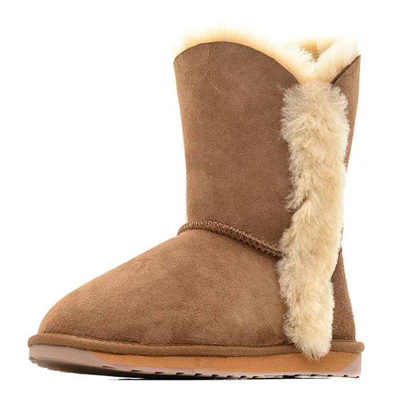 

YT custom various student girls winter cow suede non-slip ankle snow boots