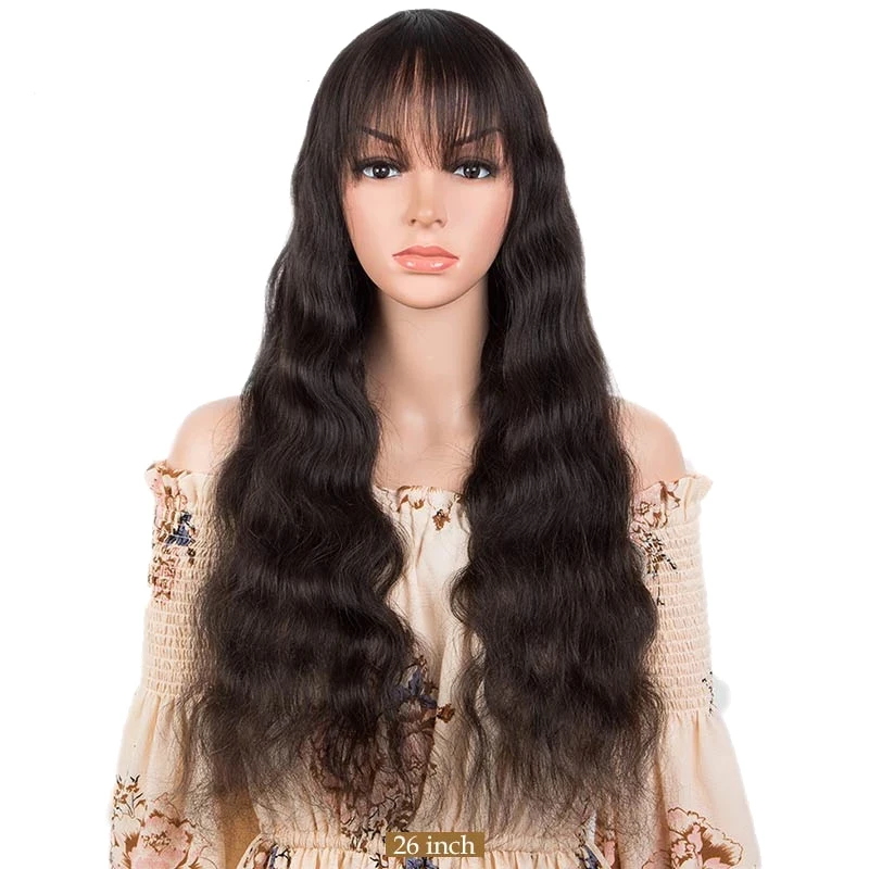 

150% Density Human Hair Wigs Wholesale Brazilian Virgin Hair Bangs Curly Wig
