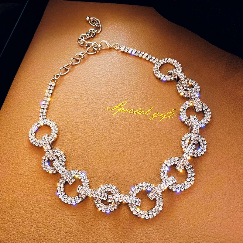 

2020 fashion full crystal necklace women