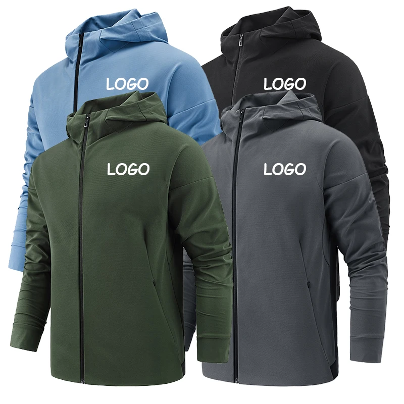 Dropshipping Quick Dry Custom Logo Men's Polyester Jacket Vintage Retro Waterproof Windbreaker Sports Outdoor Men's Jackets