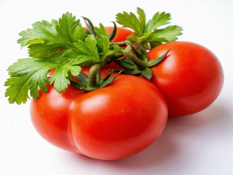 Fresh tomatoes and cilantro for homemade salsa
