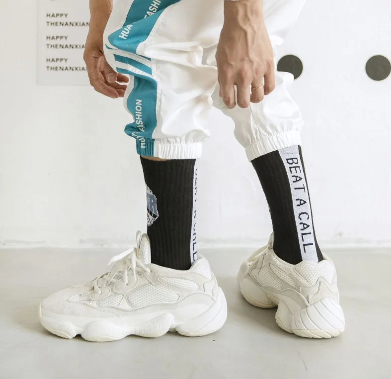 
custom fashion basketball high street wear socks men top quality 