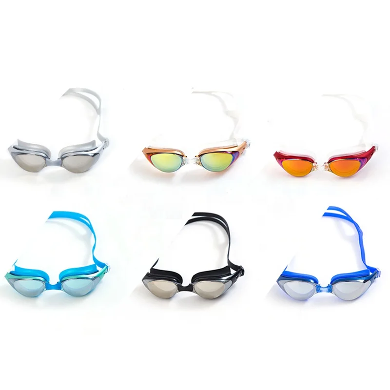 

Amazon hot selling novelty swimming glasses set anti UV fog arena swimming goggles adult