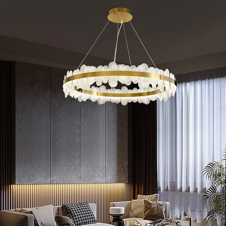 

Nordic Crystal Glass Chandeliers Creative Designer Art Restaurant Kitchen Hanging Lamps decor Luminaire Bedroom Light Fixtures