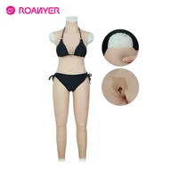 

Roanyer D cup body suits silicone breast whole female artificial boobs with penetrable vagina for crossdresser
