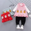 2019 fashion beautiful cute little pineapple pleated skirt train sweater vest wholesale children clothes girls in hot selling