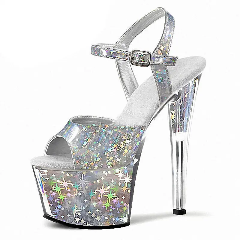 

Latest Pole Dance Shoes Sexy Night Club High Heels Fancy Dress Shoes Summer High Heel Sandal, Silver,rose gold,pink