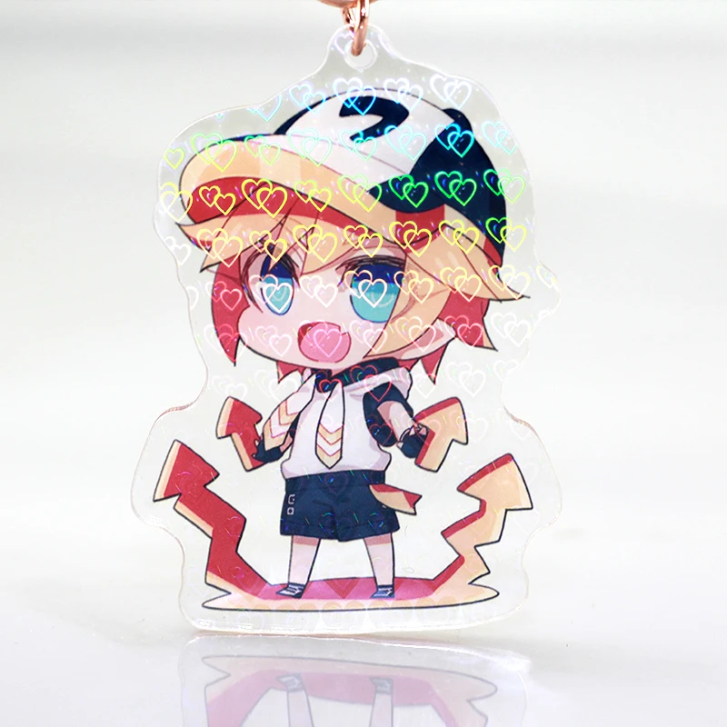 
NO MOQ eco friendly material custom acrylic keychain manufacturer charm printing with your design 