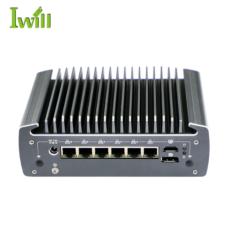 

6 ethernet ports mini pc fanless Intel core i3 10110U i5 10210U i7 10810U cheap pfsense firewall router with POE