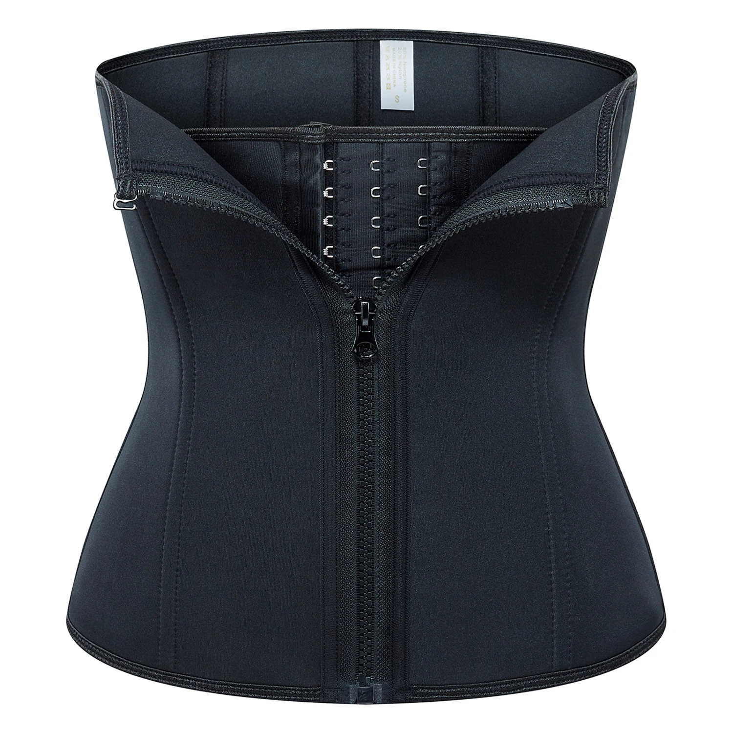 

Women's Hot Selling Neoprene Fajas Slimming Waist Trainer Cincher Corset For Weight Loss Colombian Fajas, Black