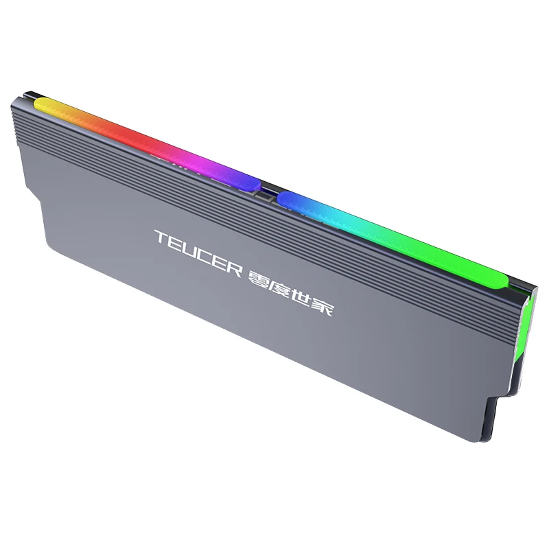 

RGB memory ram nvme aluminum radiator for cooling a heatsink for the memory, Gray