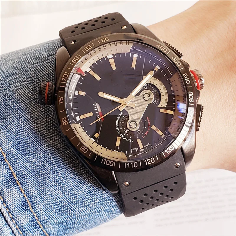 

European and American high-end brand silicone belt men's mechanical sports luxury watches wholesale supply