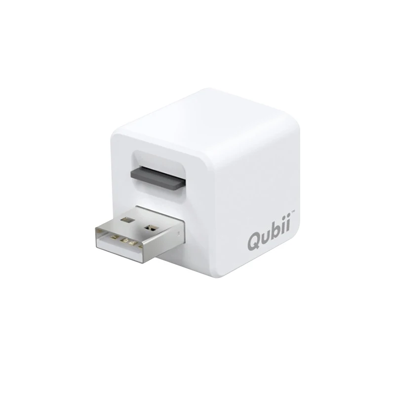 Flash Drive for iPhone, Auto Backup Photos & Videos Photo Stick for iPhone, microSD Card Not Included, White