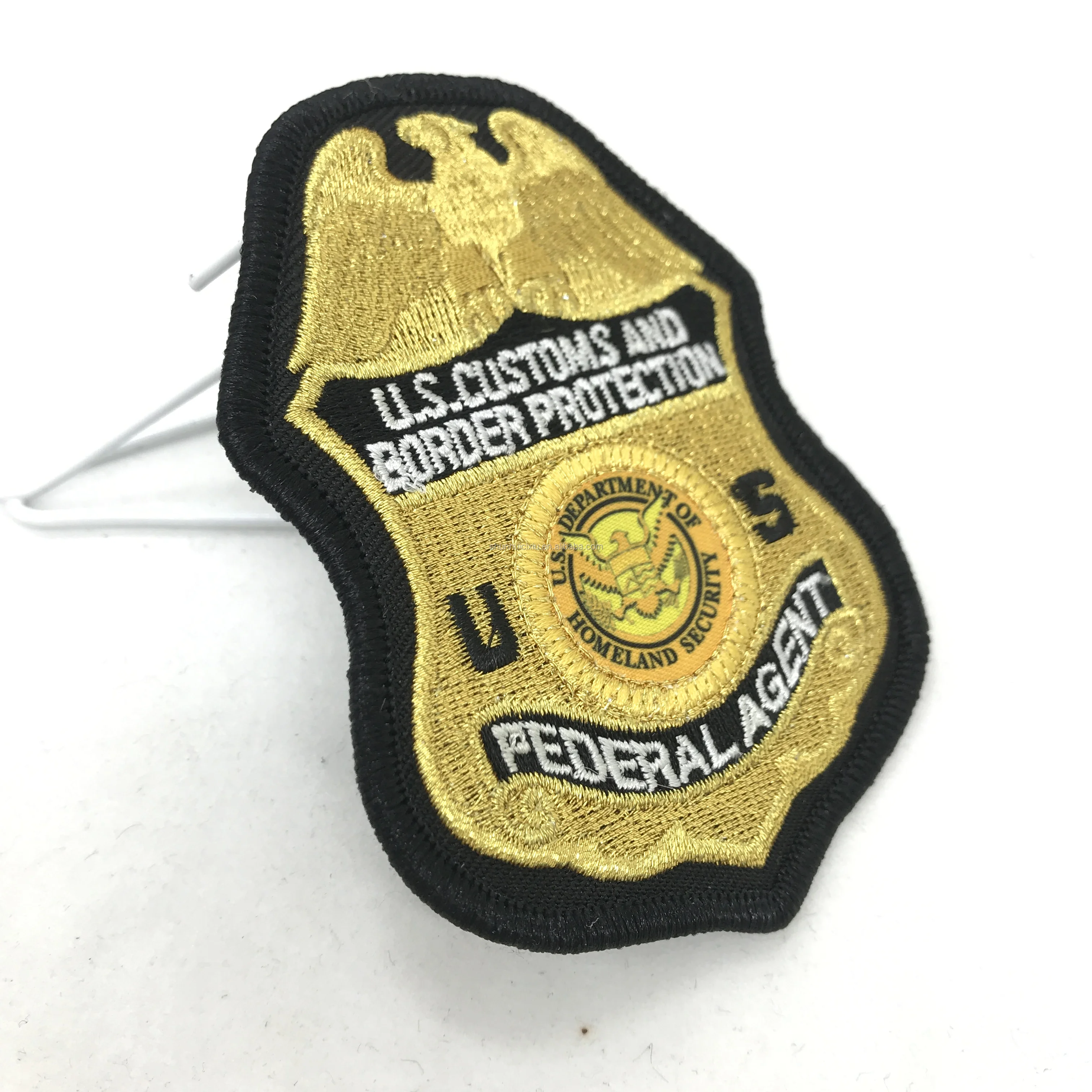 Wholesale Custom High Quality Embroidered Badge Hook&loop Patch,Us