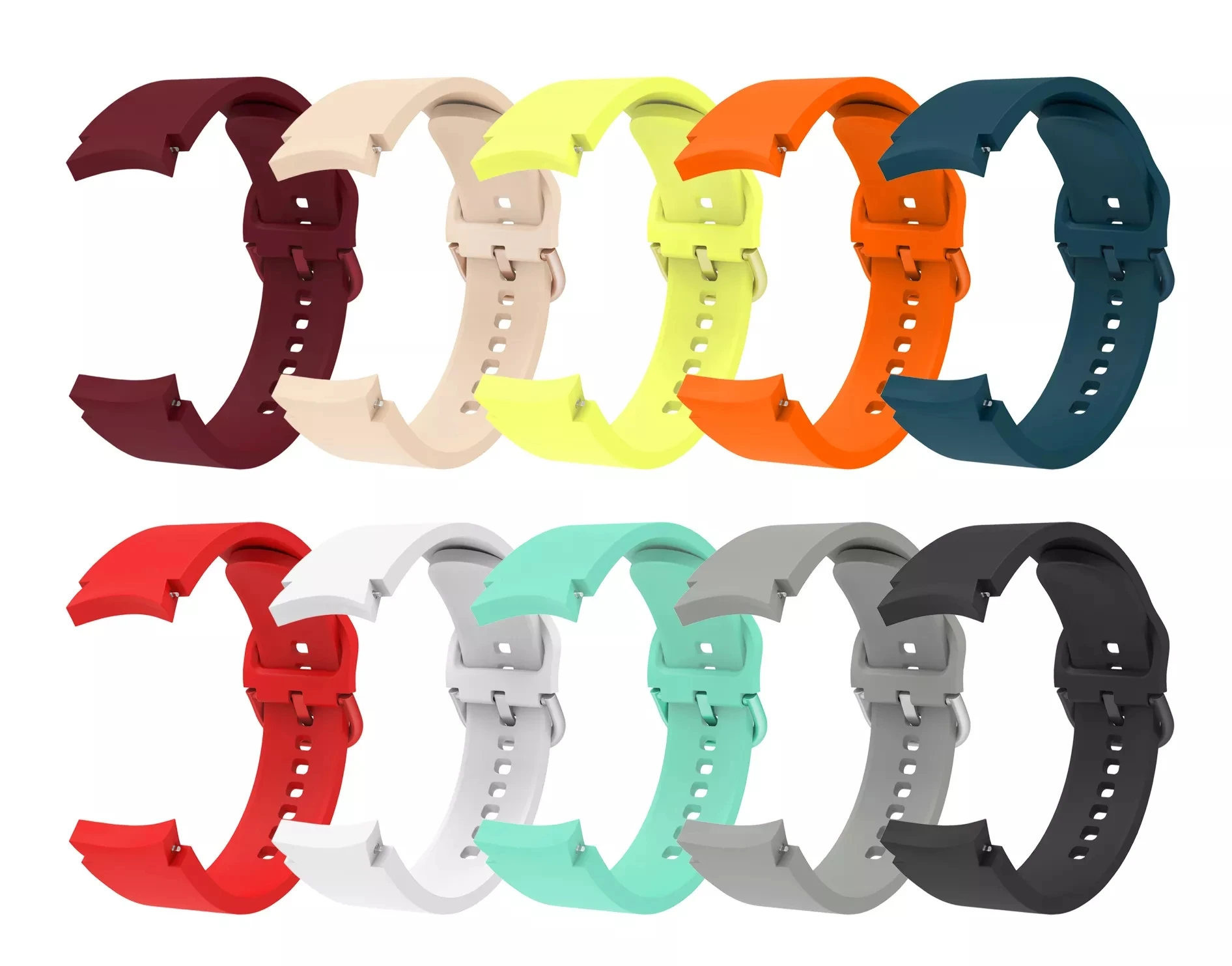 

S L 20mm Color Buckle Silicone Smart Watch Band For Samsung Galaxy Watch 4 40mm 44mm 42mm 46mm Strap Rubber