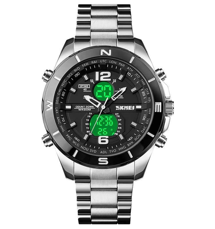 

SKMEI Men's Watches New 1670 Brand Men LED Digital Quartz Watch Waterproof All Black Military Sport Man Clock Relogio Masculino