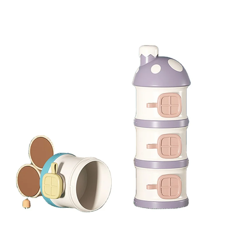 

Wholesale Milk Powder Formula Dispenser Milk Powder Food Container baby stackable portable 3 Layers milk powder dispenser