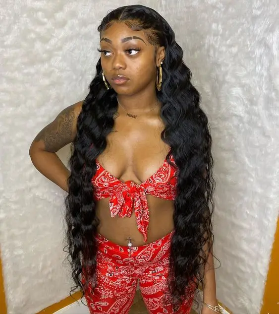 

40 Inches 100 Human Hair Peruvian Hair Bundles With Closure, Natural color