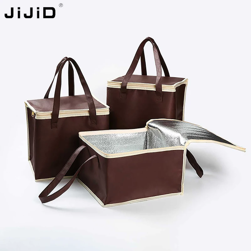 

JiJiD Reusable Thermal Insulated Cooler Bag Cake Cool Carry Non Woven Lunch insulation Bag For Food