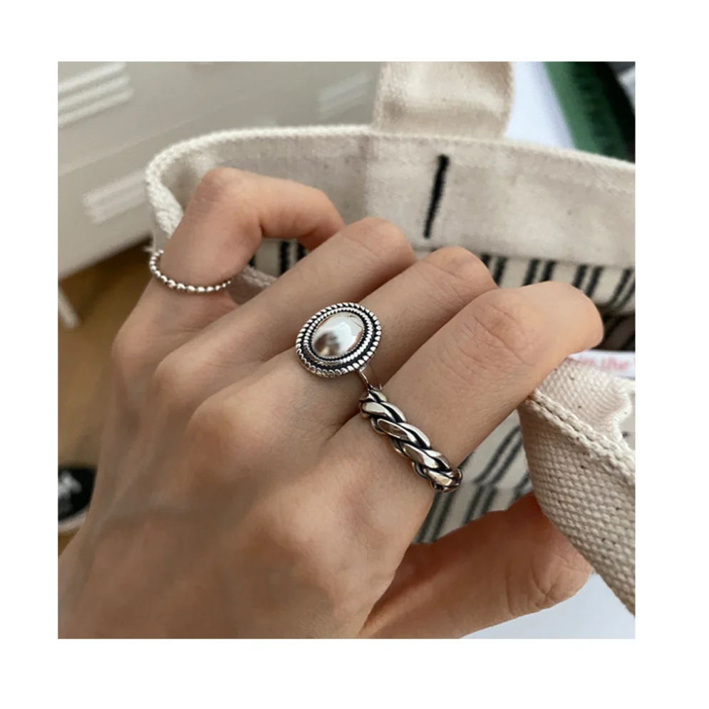 

New Twist Oval Style Retro925sterling Silver Open Index Finger Women's Fashion Unique Design, Customized avaliable
