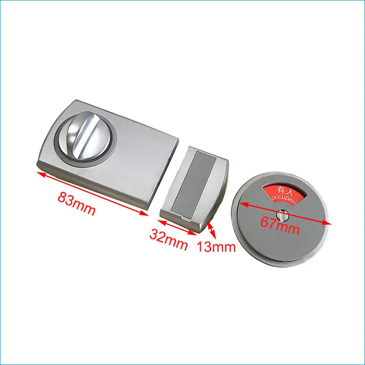 Stainless Steel Anti- Corrosion Toilet Cubicle Lock Partition Door Lock Indicator Bolt Set