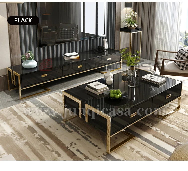 Modern High Gloss Golden Luxury Tv Stand Coffee Table Set Buy Modern Luxury Tv Stand,High