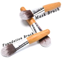 

Nylon Hair Body Small Soft Custom Logo Clay Bamboo Face Mask Tool Mini Single MakeUp Make-Up Kabuki Foundation Mask Brush Bamboo