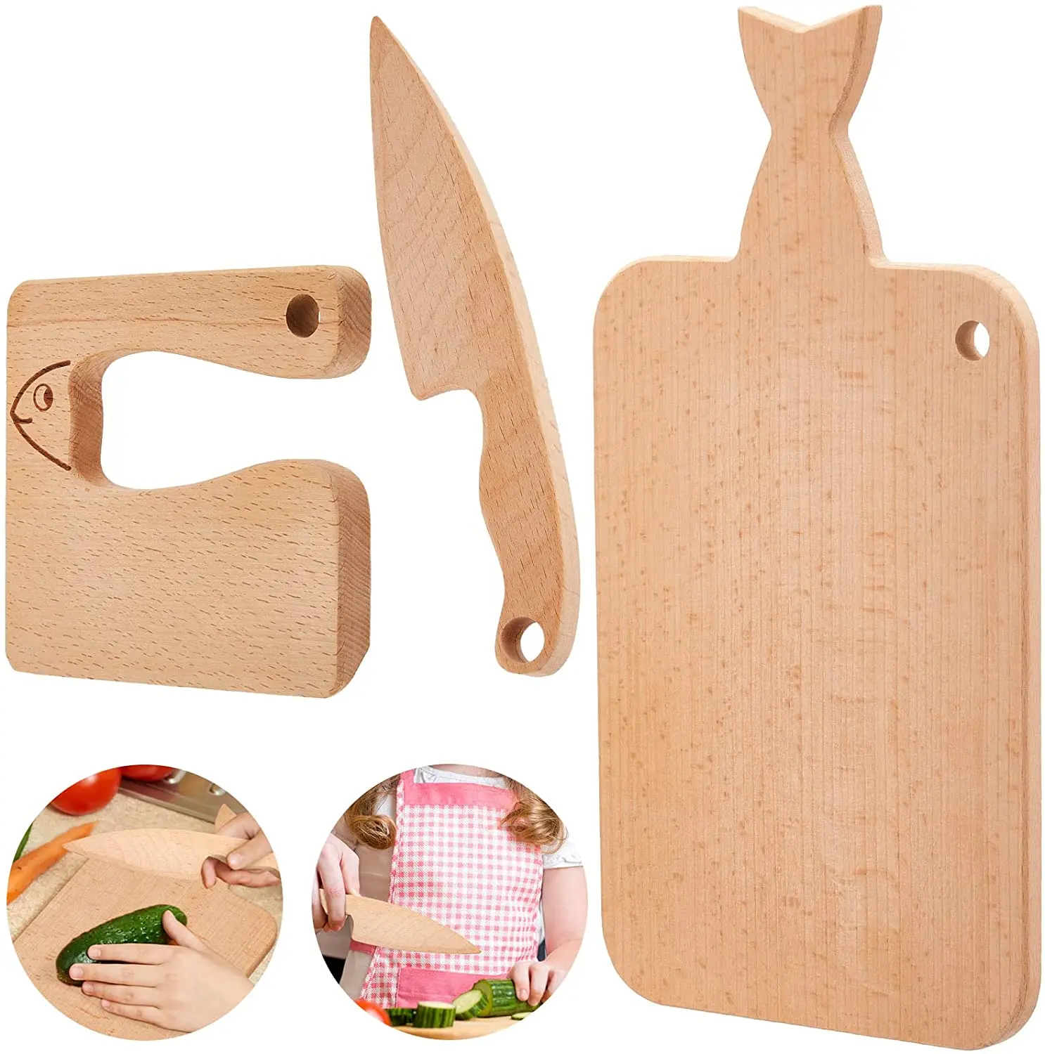 

Amazon Top Seller Kitchen Tools Wooden Kids Knife Toddler Knife For Cooking And Safe Cutting Veggies Fruits, Original wood color