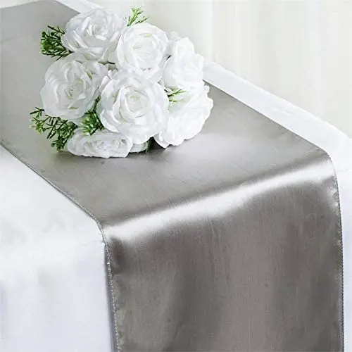 

OEM Custom Satin Table Runner Plain Color Luxury Home Decor Table Cloth Runners For Wedding Banquet Party