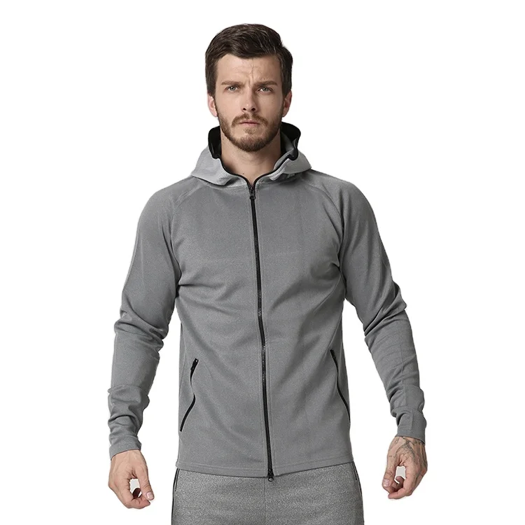 

men tech fleece zip up gym hoodie