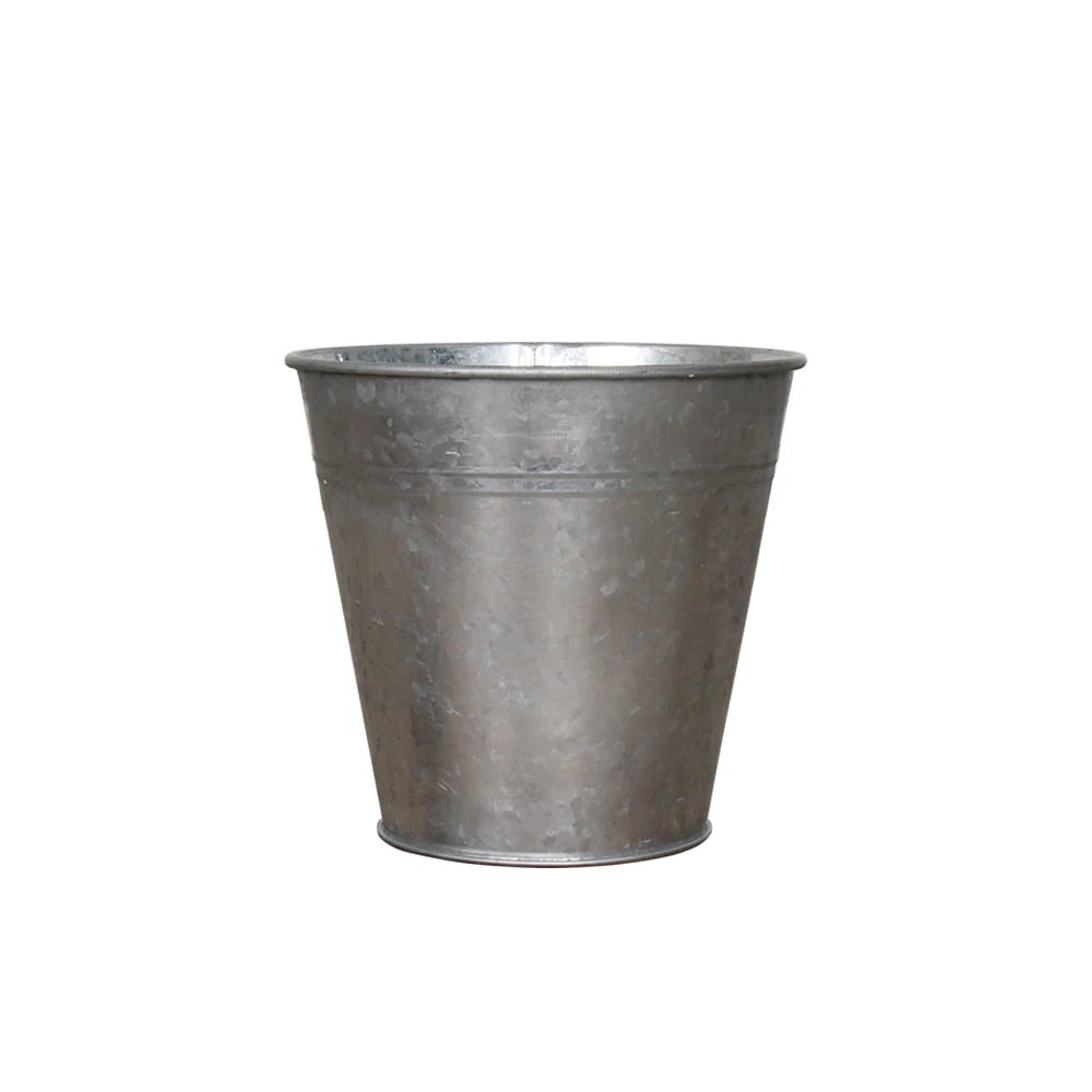 

Galvanized Tin Pot Flower Pots 5'' Garden Flower Pots & Planters Cheap Garden Metal Vase