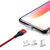2019 three primary colors custom logo 3 in 1 multi nylon braided 3.5a type-c micro usb cable for smartphone