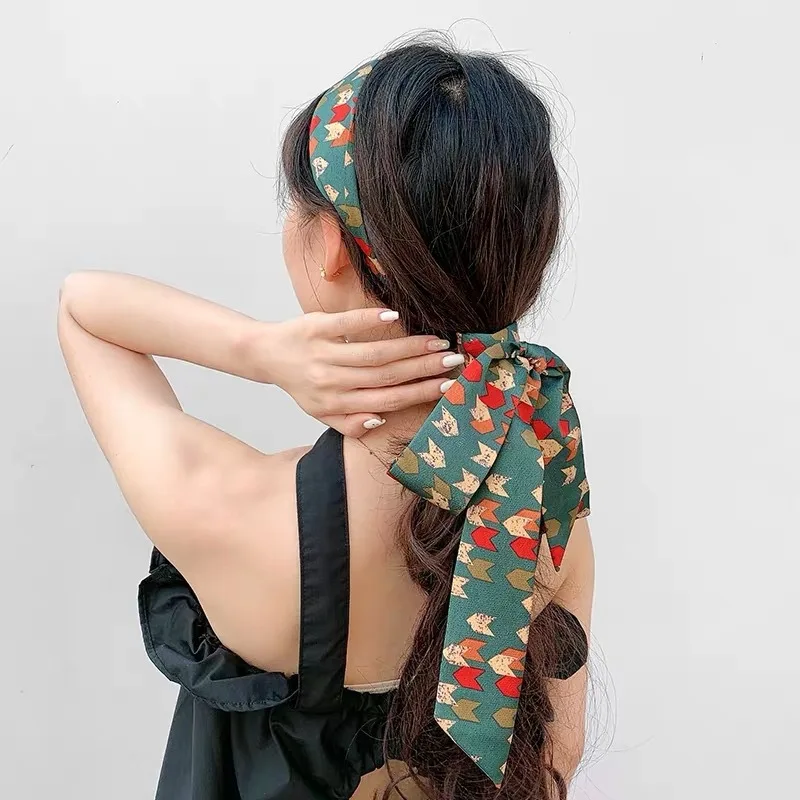 

OUYE 2021 fashion flower hair ties Wholesale bow designer hair accessories women colorful summer hair band ties accessories