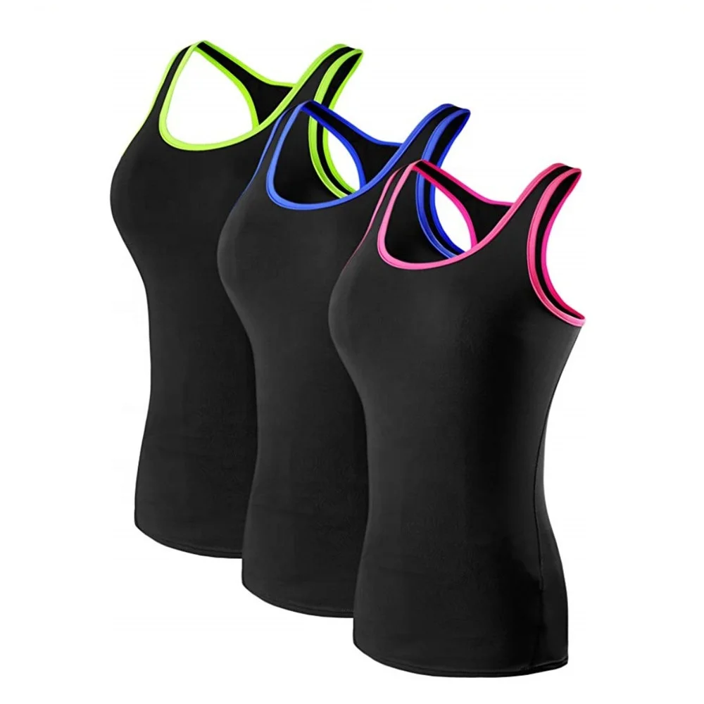 

Woman seamless fitness tank top, sports yoga gym active wear tank top
