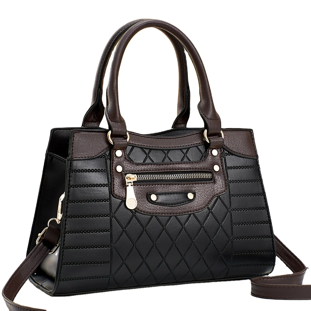 

fashion argyle pattern leather one shoulder crossbody luxury woman handbags