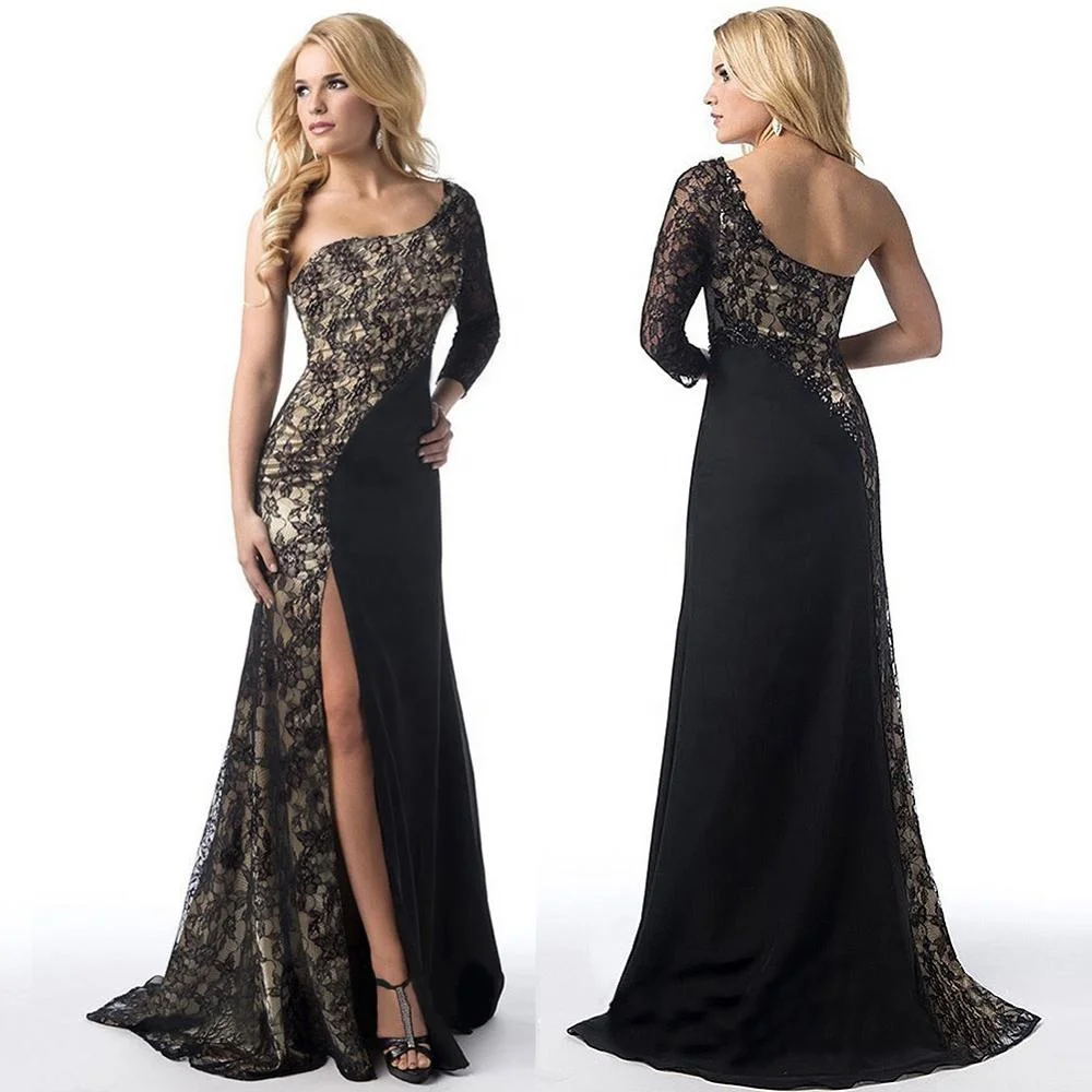 

B40615A Fashion one shoulder sexy long evening dress