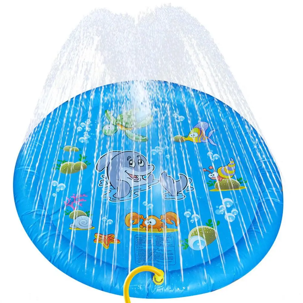 

Summer Pet Play Water Spray Splash Mat Inflatable Sprinkler Cushion Pad Outdoor Garden Fountain Toy Tub Swiming Pool for Kid Dog