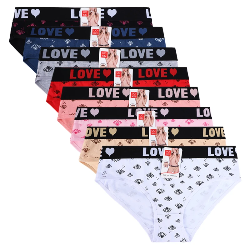 

UOKIN High Quality Comfortable Breathable Soft Cotton Sporty Hipster girl women briefs ladies panties, 8 colors