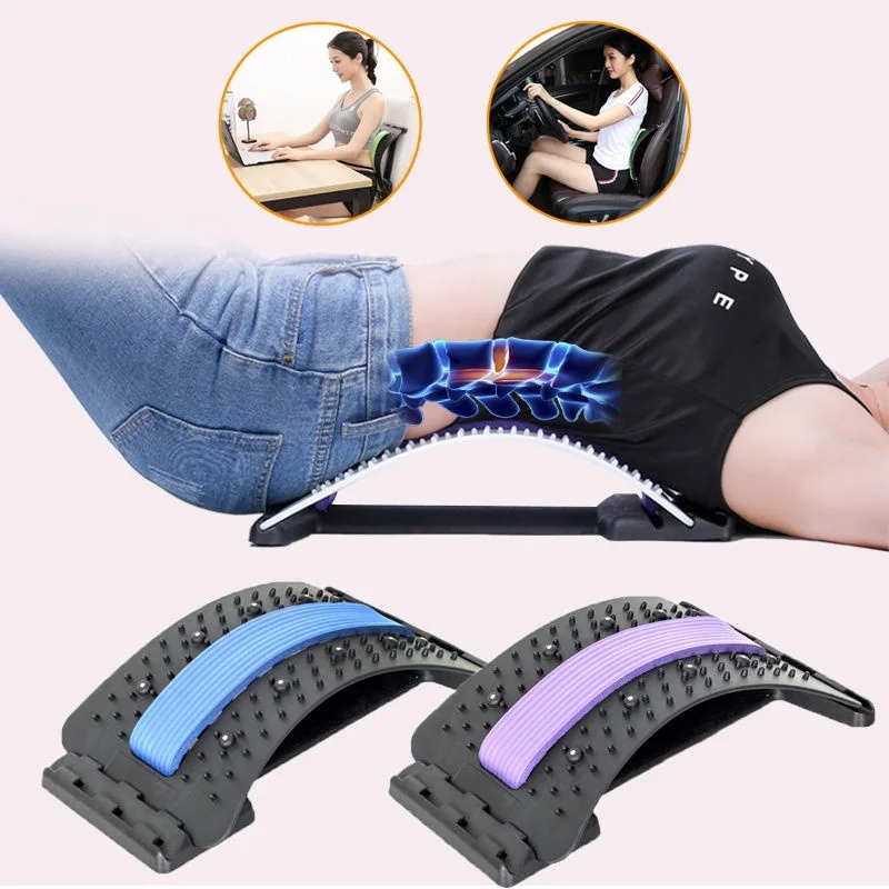

Massager Stretcher Equipment Spine Relief Device Lumbar Neck Support Machine Fitness Relaxation For Lower Back Pain