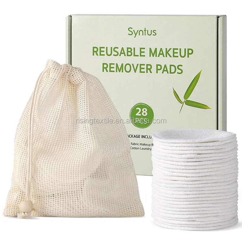 

Factory Directly Wholesale Round Face Bamboo Washable Reusable Makeup Remover Pads Bamboo Make Up Remover Pads, White,black,grey,etc