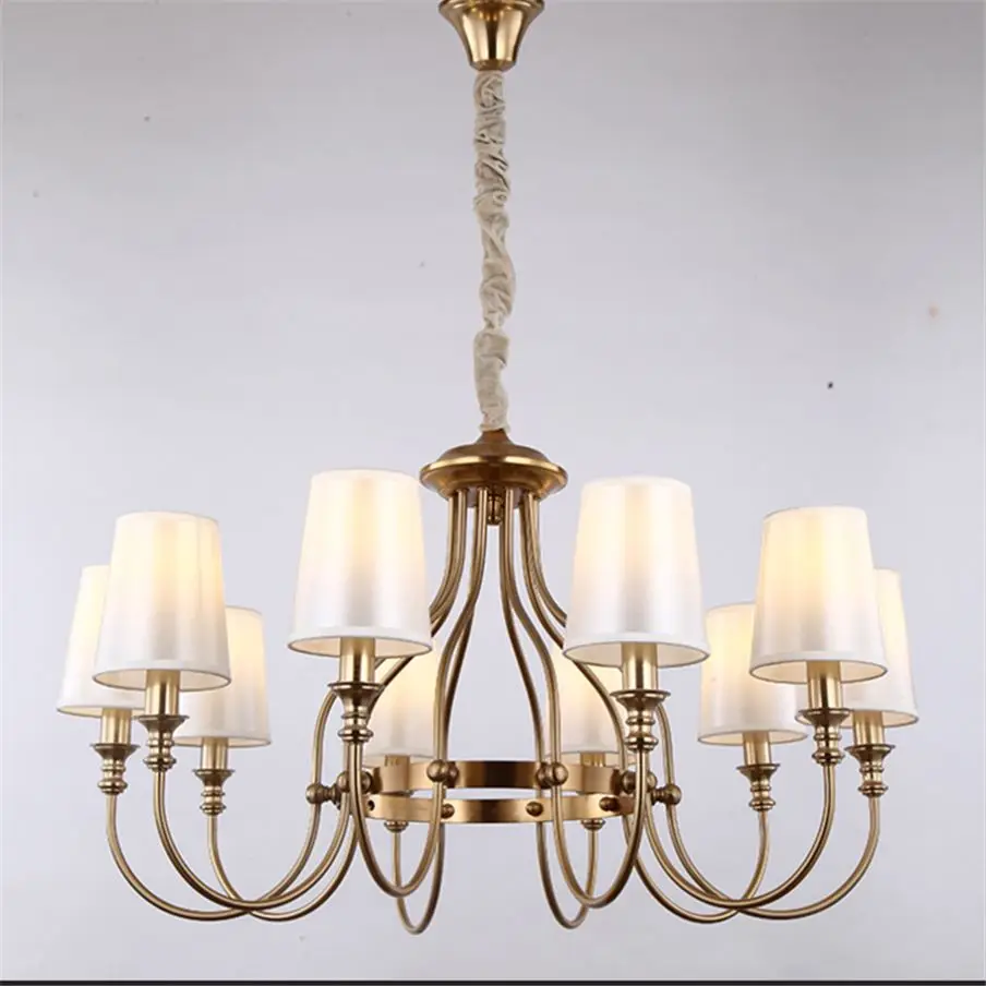 7W Led Light Modern Luxury Indoor Lighting Copper Large Pendant Lamps Chandelier For Livingroom Bedroom