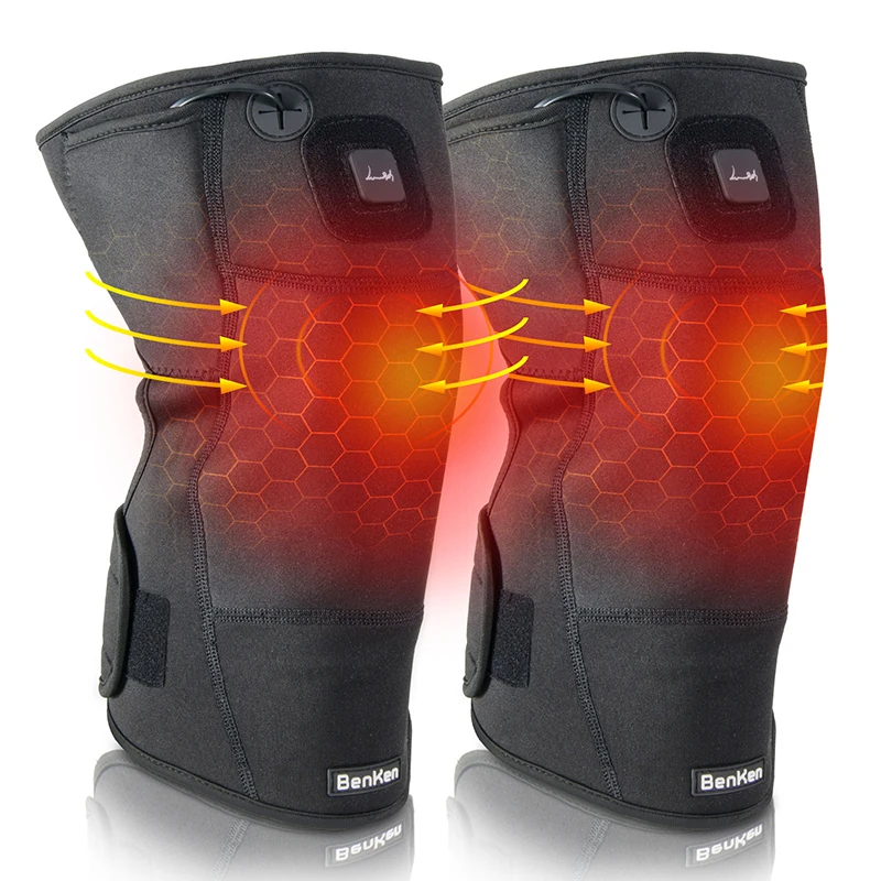 

Benken Rechargeable Infrared Therapy Knee Brace Support Heating Arthritis Self Heating Knee Pad