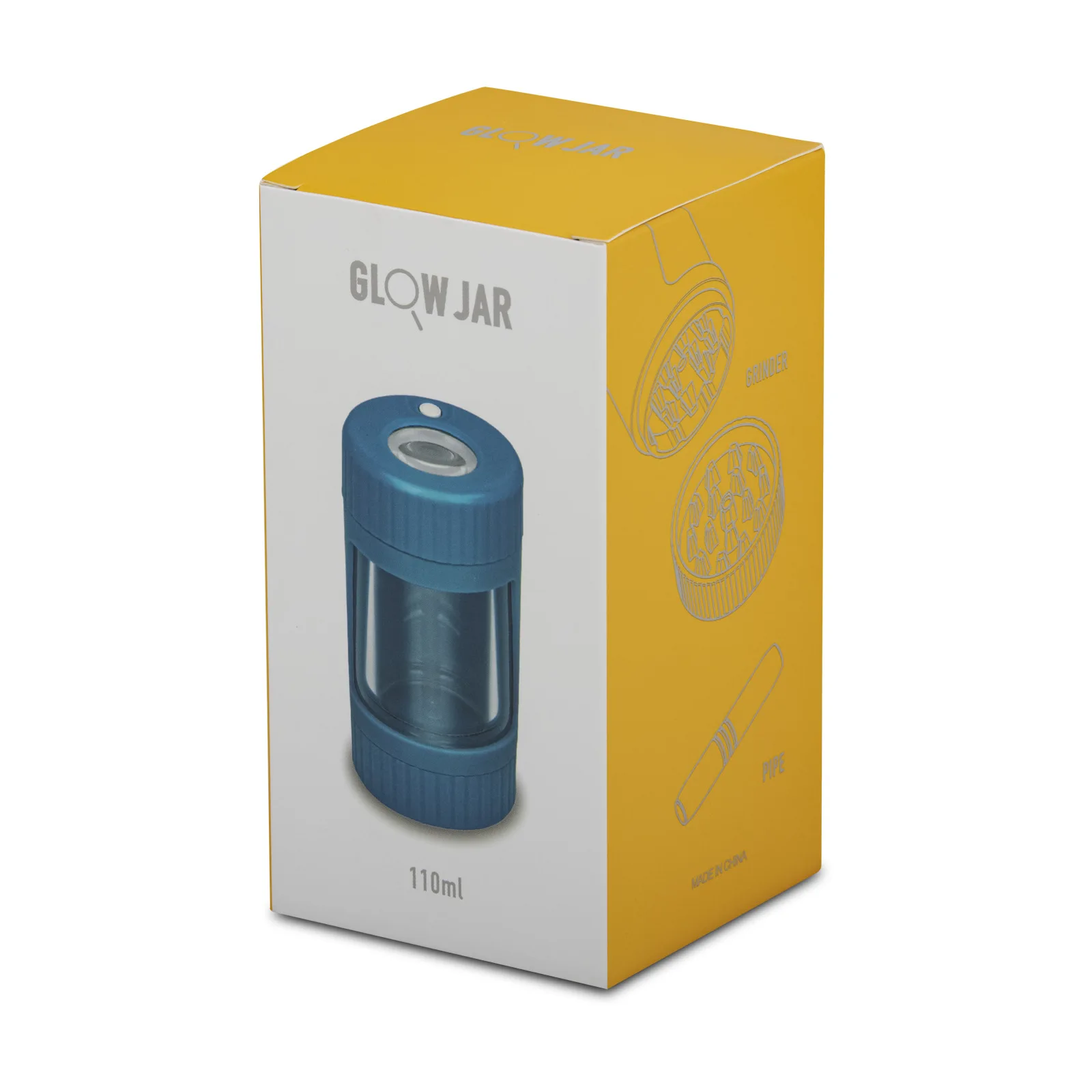 

High Quality Weed Storage Container Smell proof Air Tight Weed Plastic LED Jar With Grinder
