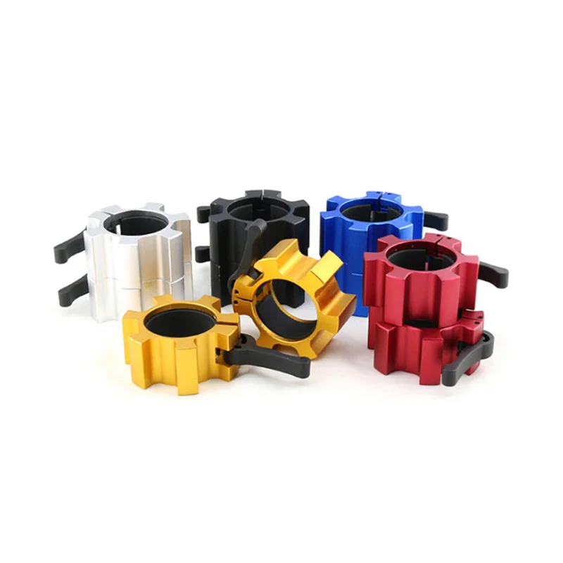 

Olym Weight Aluminum Barbell Bar Plate Locks Collar Clips for Weightlifting Workout