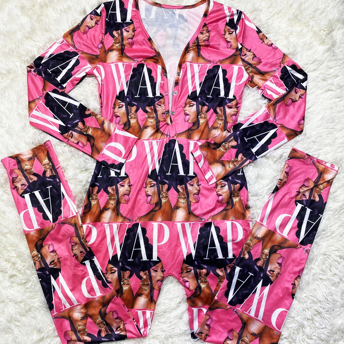 

welkin drop shipping women sleepwear power puff girls designer pajamas long sleeve For Women