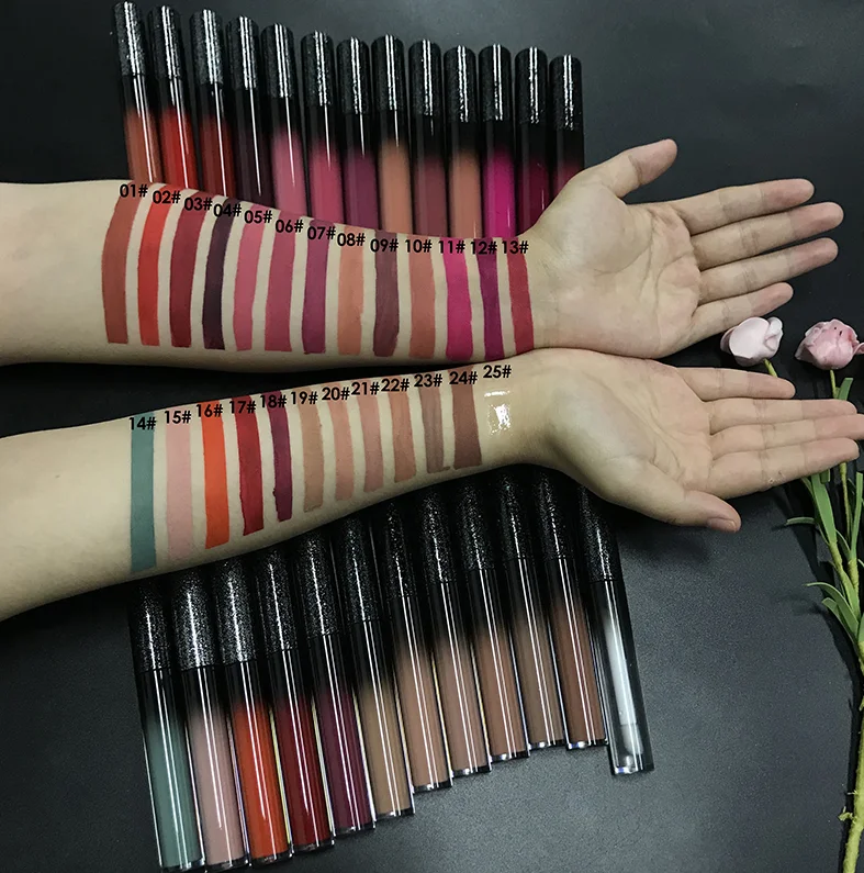 

2019 Currenty Hot Selling Good Quality Private Label no Logo Matte Liquid Lipstick Waterproof Wholesale