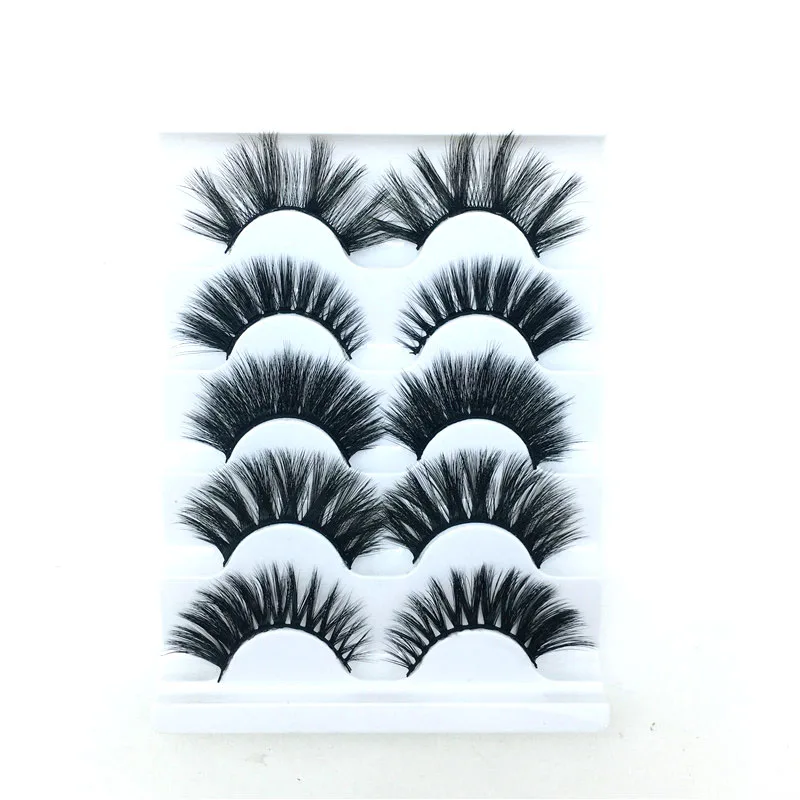 

Wholesale 2020 New Style Natural Long 5D Mink eyelash, Natural black