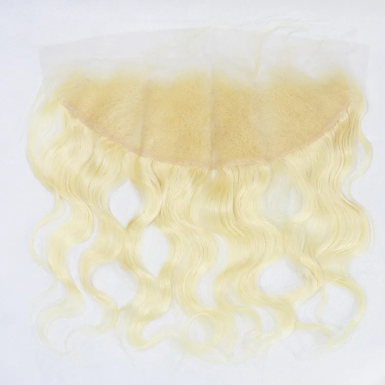 

brazilian body wave raw blonde virgin human hair transparent lace frontal for black women