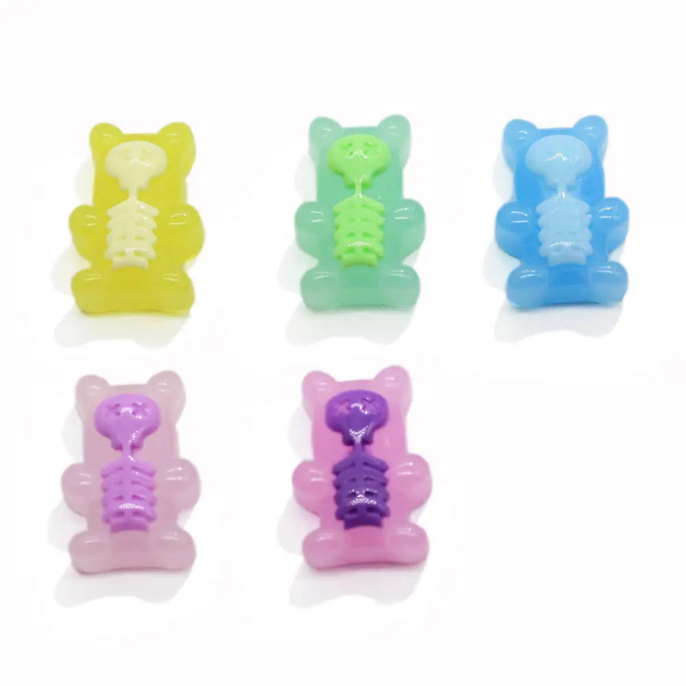 

Hot Selling Pastel Gummy Bear Resin Flatback Cabochons Kawaii Candy Sweet Gummy Bear Nail Art Charms Jewelry Making