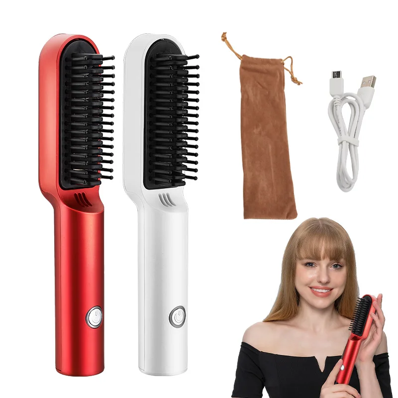 

New Multifunctional Straightener Comb Anti-Scald Hair Straightening Brush Comb Fast Heating Hair Straightener, 2colors